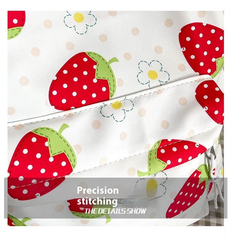 Large Strawberry School Bag