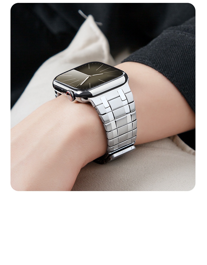 Title 9, Suitable For Iwatch Strap Metal Stainless Steel...