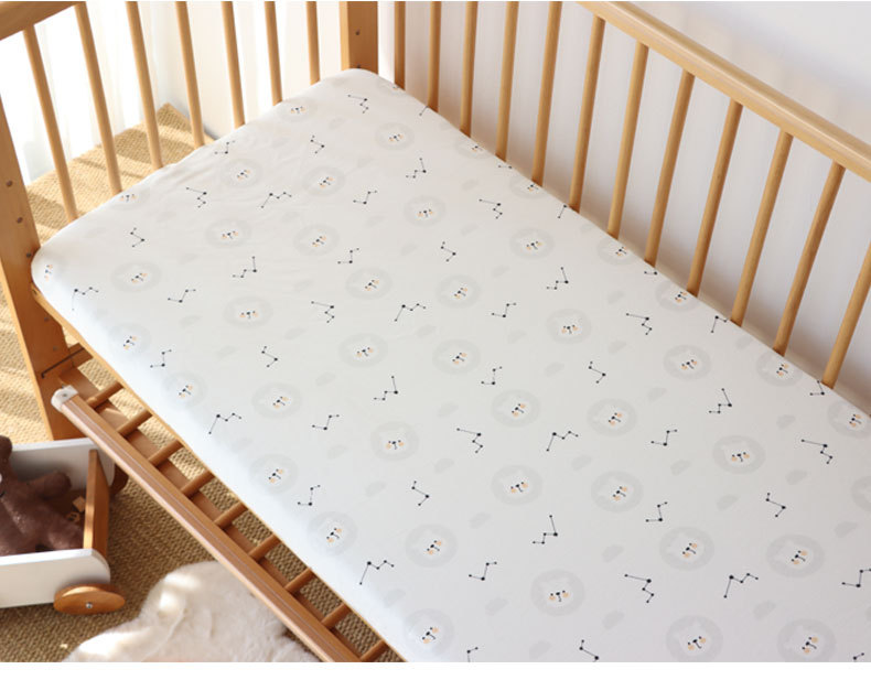 Title 8, Crib Fitted Sheet Cotton Knitted Newborn