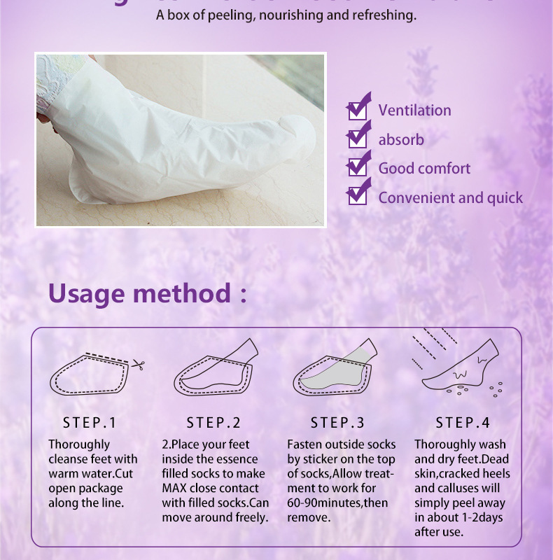 Title 8, Lavender Foot Mask Moisturizing Foot Mask Stickers