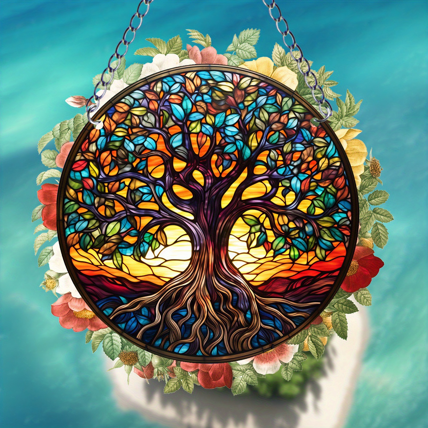 Title 2, Colorful Tree Of Life Sunshine Catcher Acrylic ...