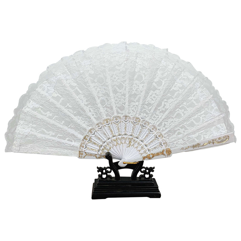 Title 2, Lace Fan Single Layer Wing Chun Dance Fan Chine...