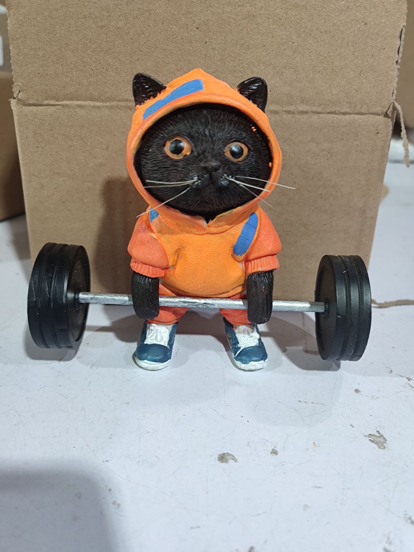 Title 9, Cute Fitness Cat Sculptured Ornaments