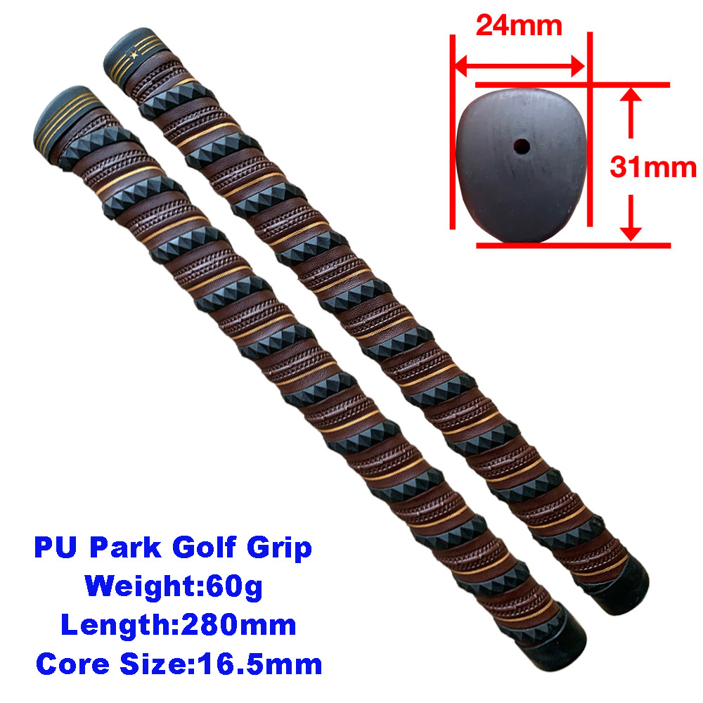 Title 1, Park Golf Grip Pu Leather Diamond Winding Non-slip