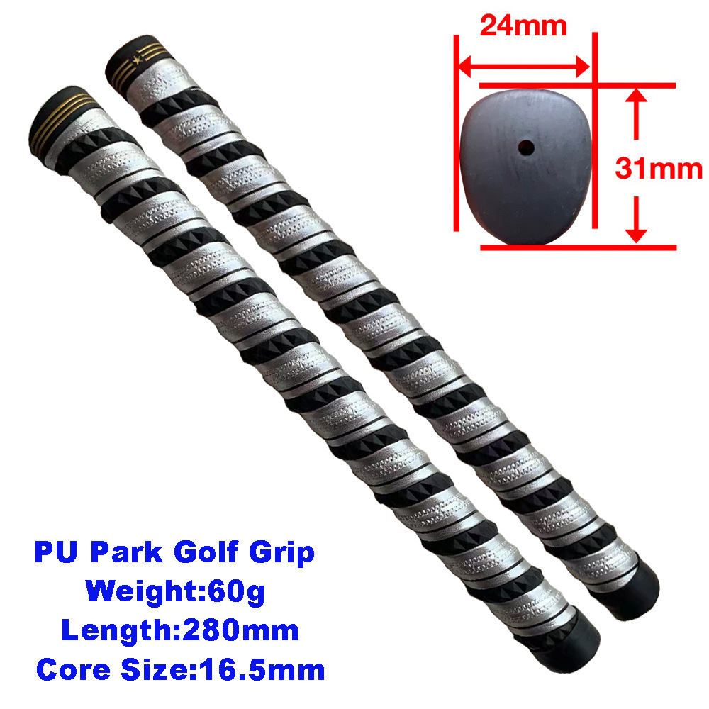 Title 14, Park Golf Grip Pu Leather Diamond Winding Non-slip