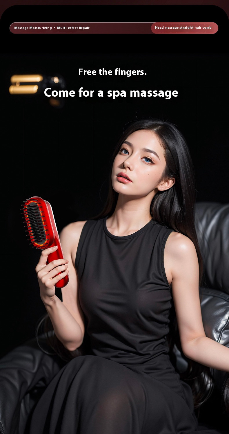 Title 4, Mini Charging Straight Comb Negative Ion Hair C...