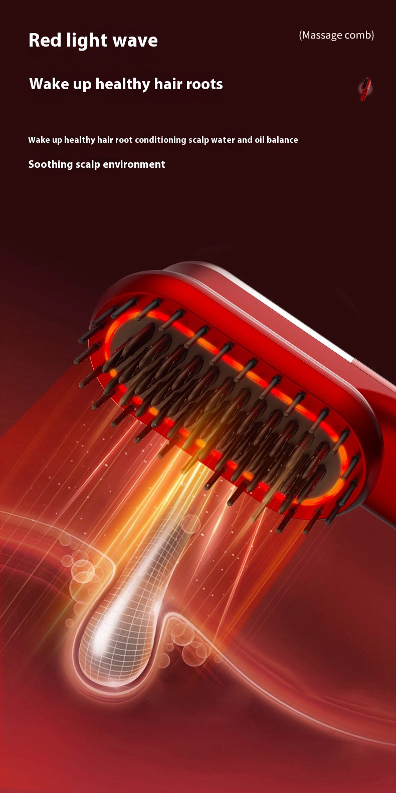 Title 9, Mini Charging Straight Comb Negative Ion Hair C...