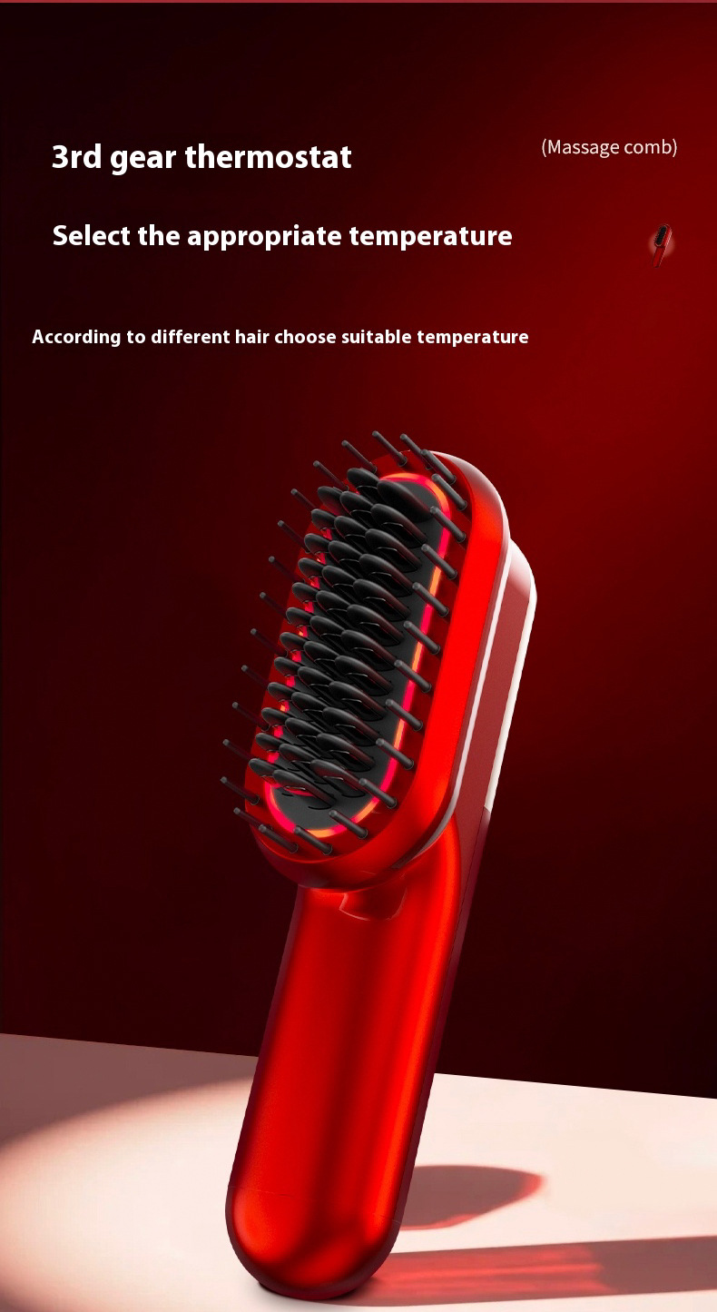 Title 10, Mini Charging Straight Comb Negative Ion Hair C...