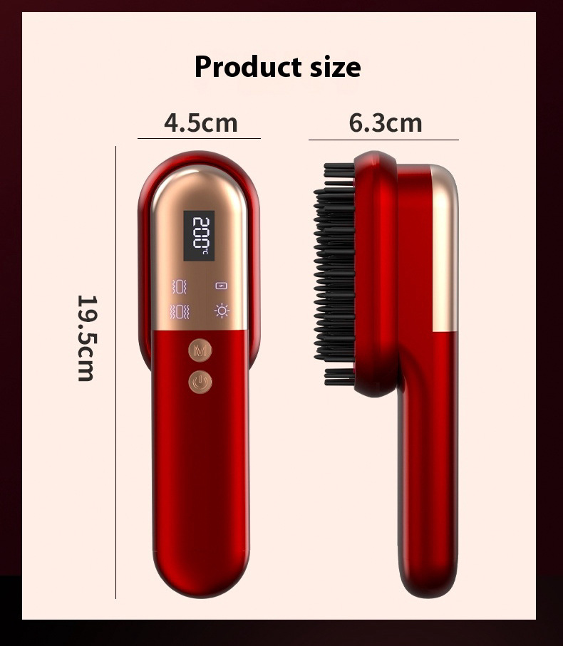 Title 19, Mini Charging Straight Comb Negative Ion Hair C...