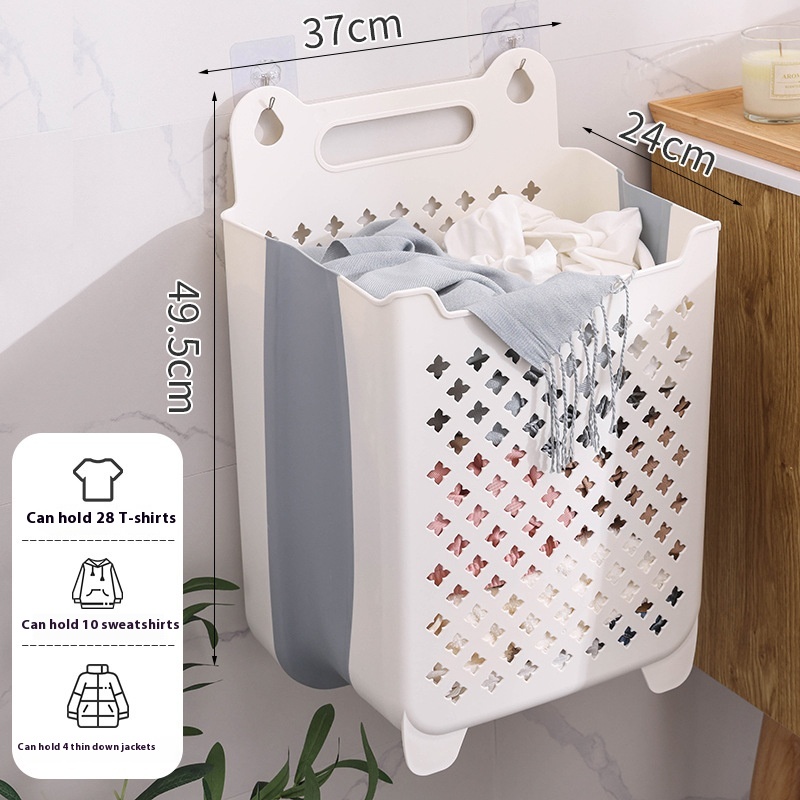 Title 1, Dirty Clothes Household Laundry Basket Wall Han...