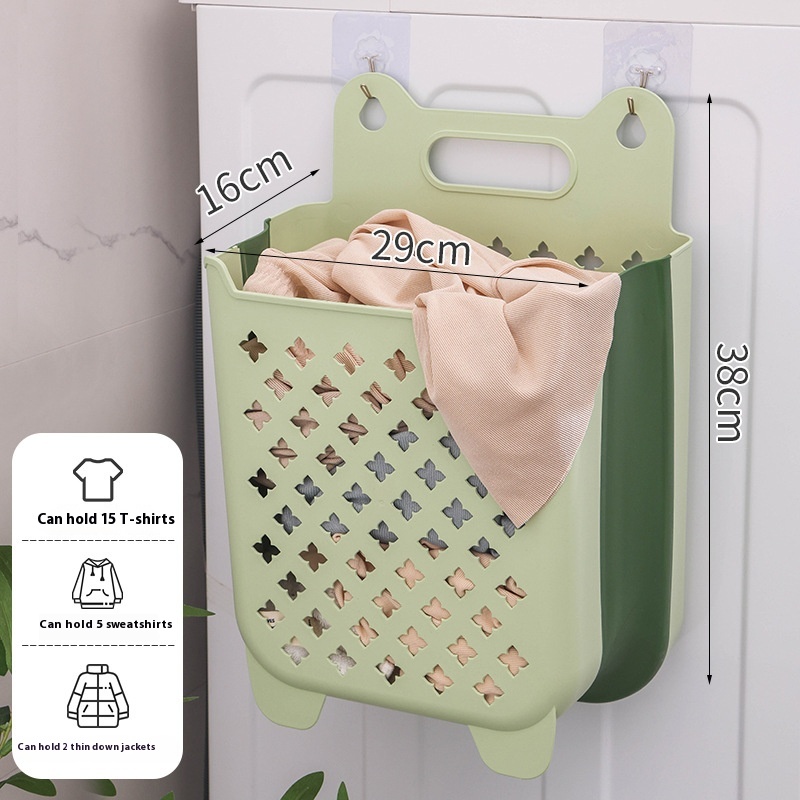 Title 3, Dirty Clothes Household Laundry Basket Wall Han...