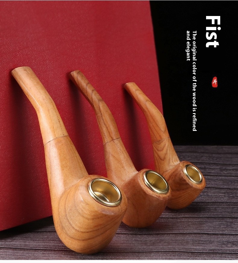 Title 8, Old-fashioned Hand-polished Solid Wood Pipe