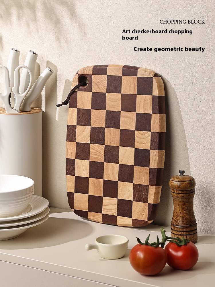 Title 1, Acacia Mangium Chessboard Grid Cutting Board So...