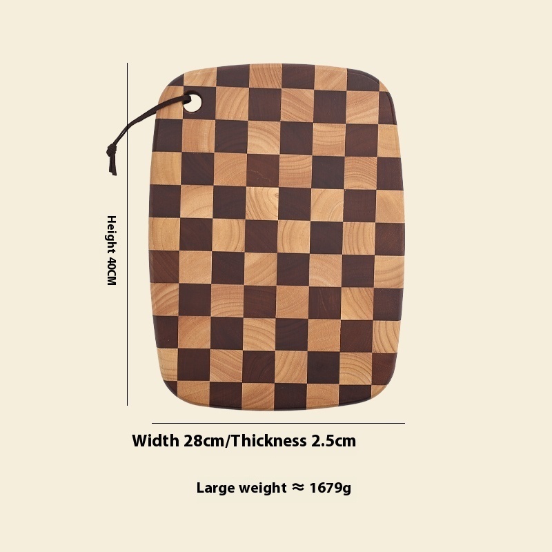 Title 7, Acacia Mangium Chessboard Grid Cutting Board So...