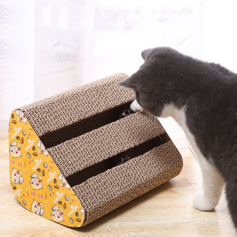 Title 3, Triangle Corrugated Cat Scratching Board Toy