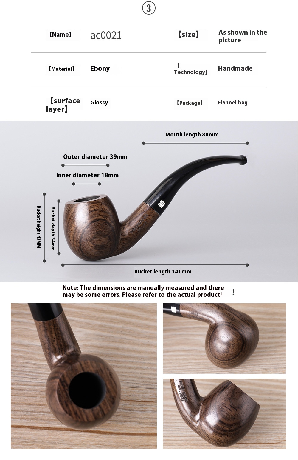 Title 23, Costustoot Handmade Blackwood Pipe Wooden Smoki...