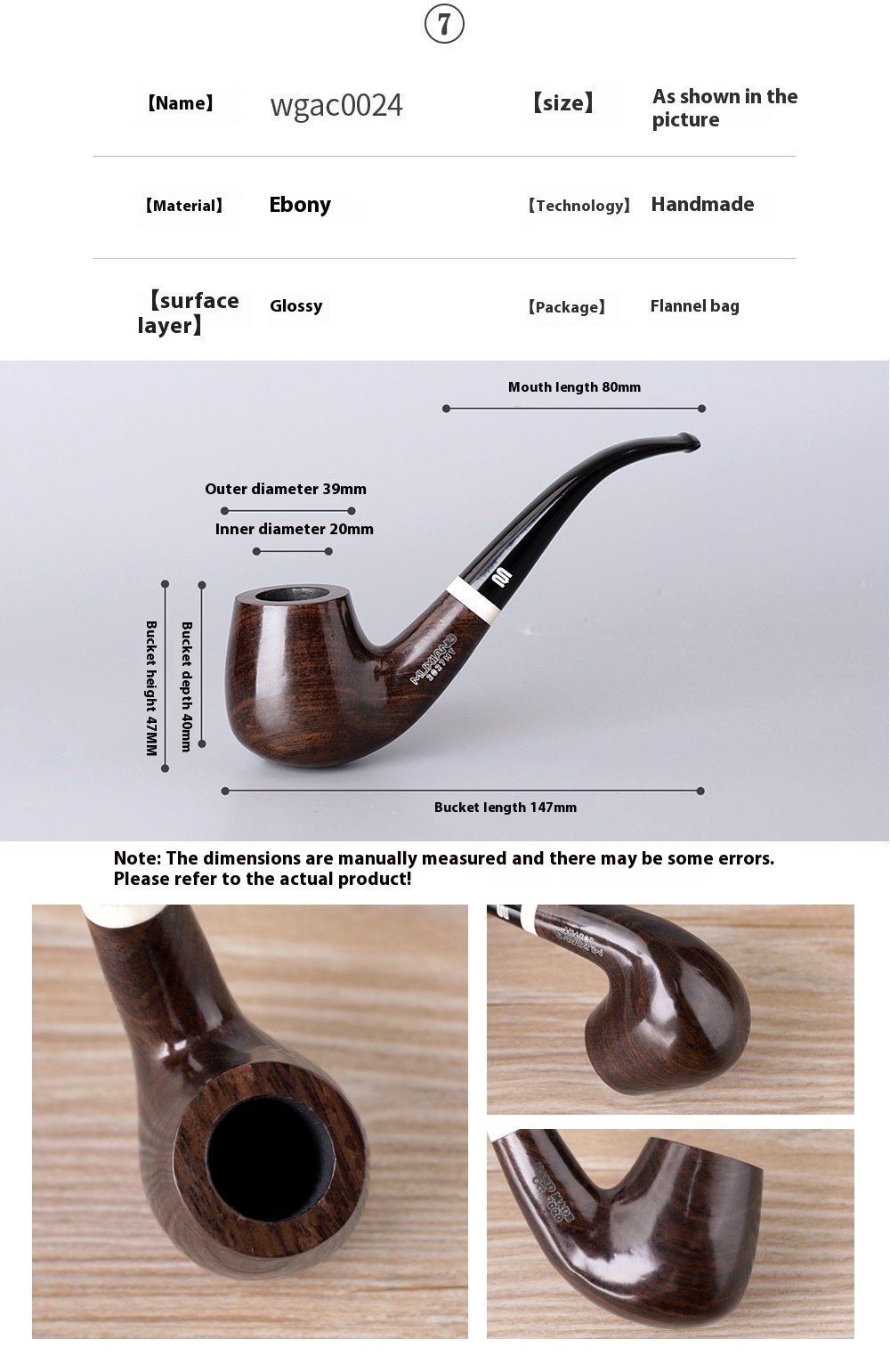 Title 25, Costustoot Handmade Blackwood Pipe Wooden Smoki...