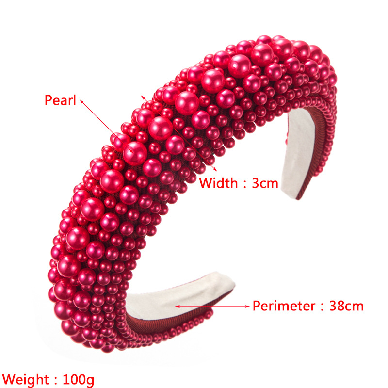 Title 1, Fashion Pearl Sponge Headband For Women