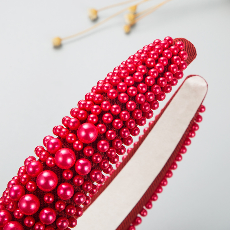 Title 6, Fashion Pearl Sponge Headband For Women