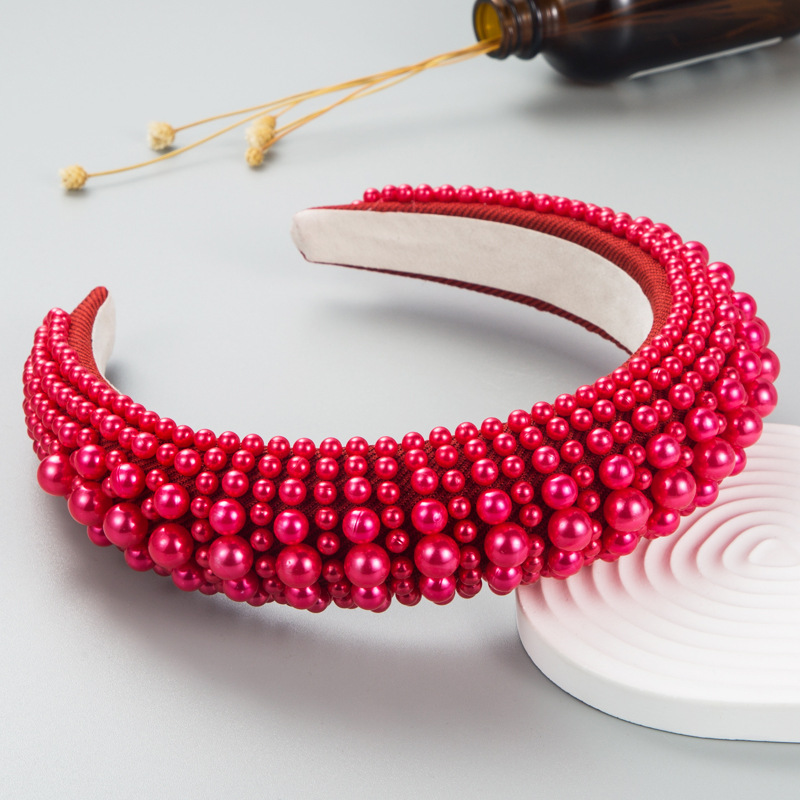 Title 8, Fashion Pearl Sponge Headband For Women