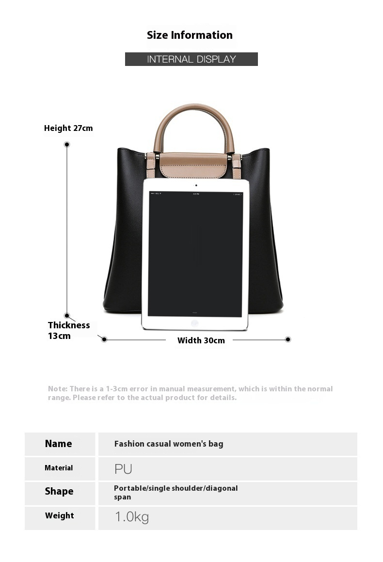 Urban Simplicity Everyday Tote Bag front view
