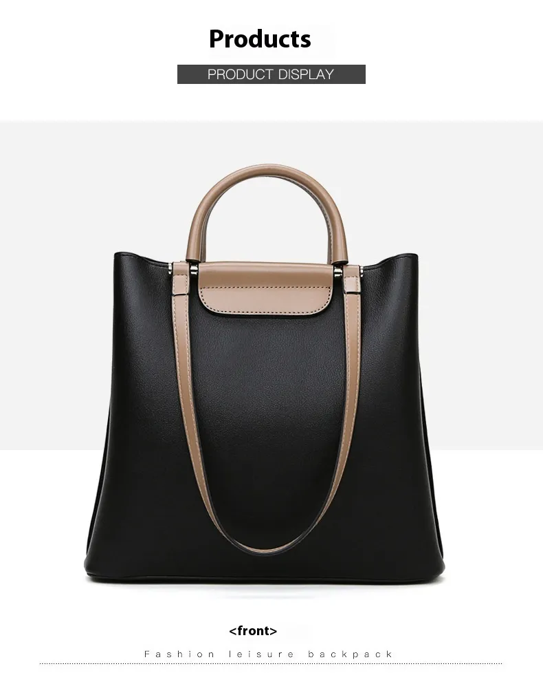 Women's tote bag in premium PU material with detachable strap