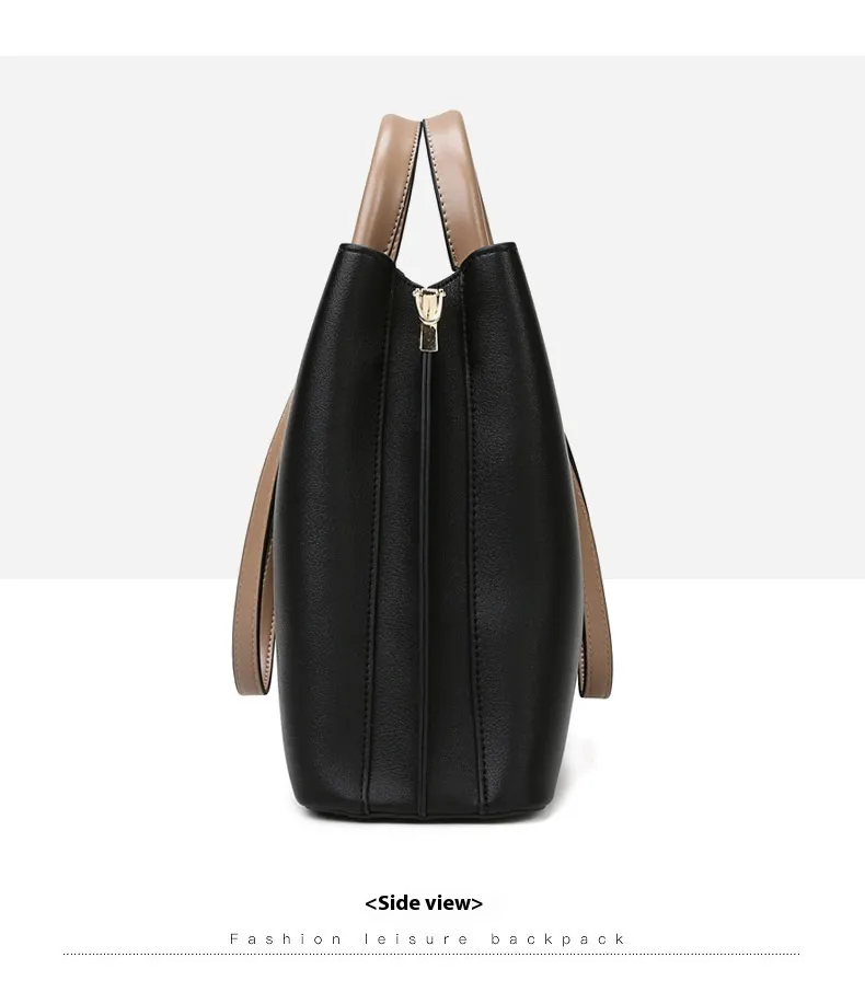 Women's tote bag in premium PU material with detachable strap