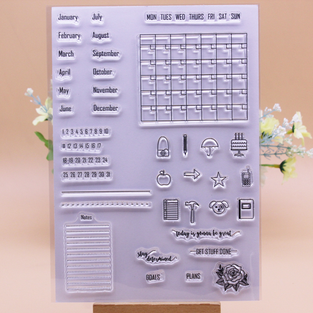 Title 1, Transparent Silicone Stamp Hand Account Calenda...