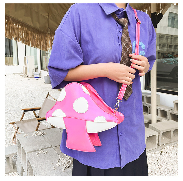 Title 7, Fashion Creative Mushroom Stitching Crossbody B...