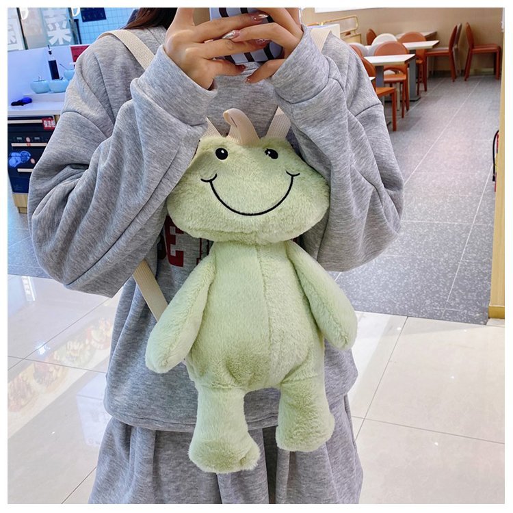 Cute Plush Frog Backpack