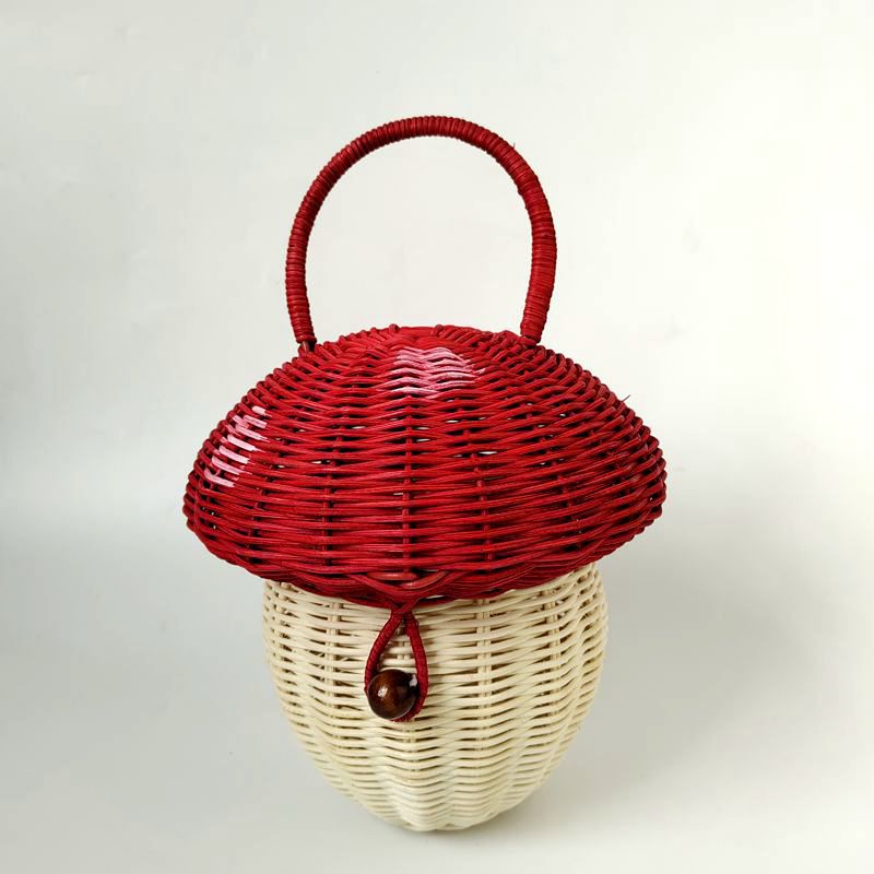 Rattan Mushroom Bag | Handmade Woven