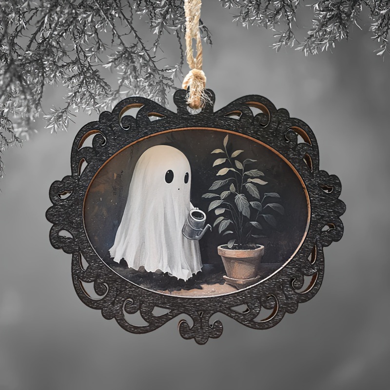 Title 2, Creative Halloween Ghost Portrait Pendant