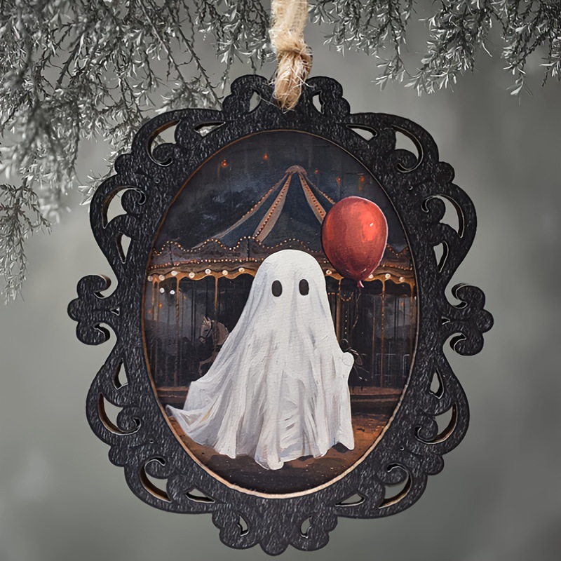 Title 3, Creative Halloween Ghost Portrait Pendant