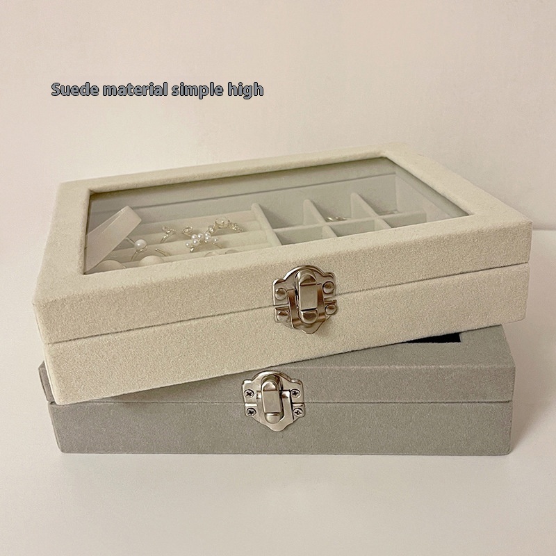 Title 6, Large Capacity Flannel Jewelry Box Ring Necklac...