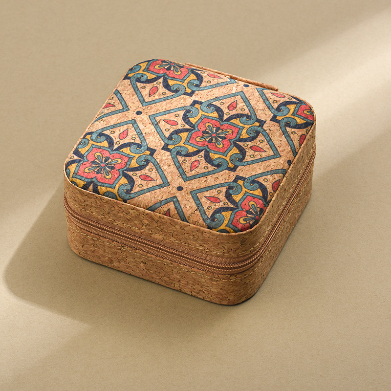 Title 2, Original Advanced Cork Jewelry Box Portable Tra...