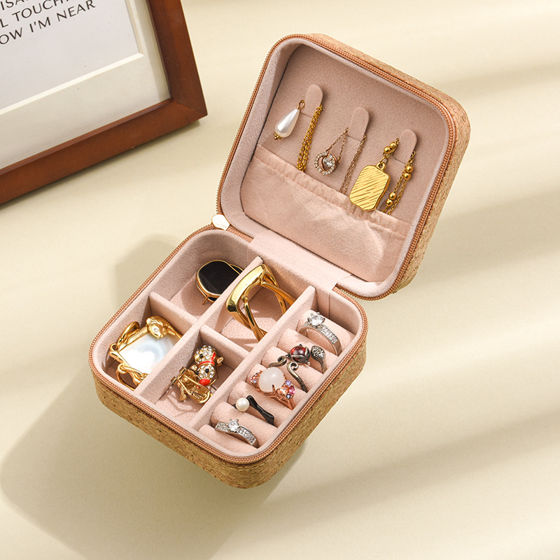 Title 8, Original Advanced Cork Jewelry Box Portable Tra...