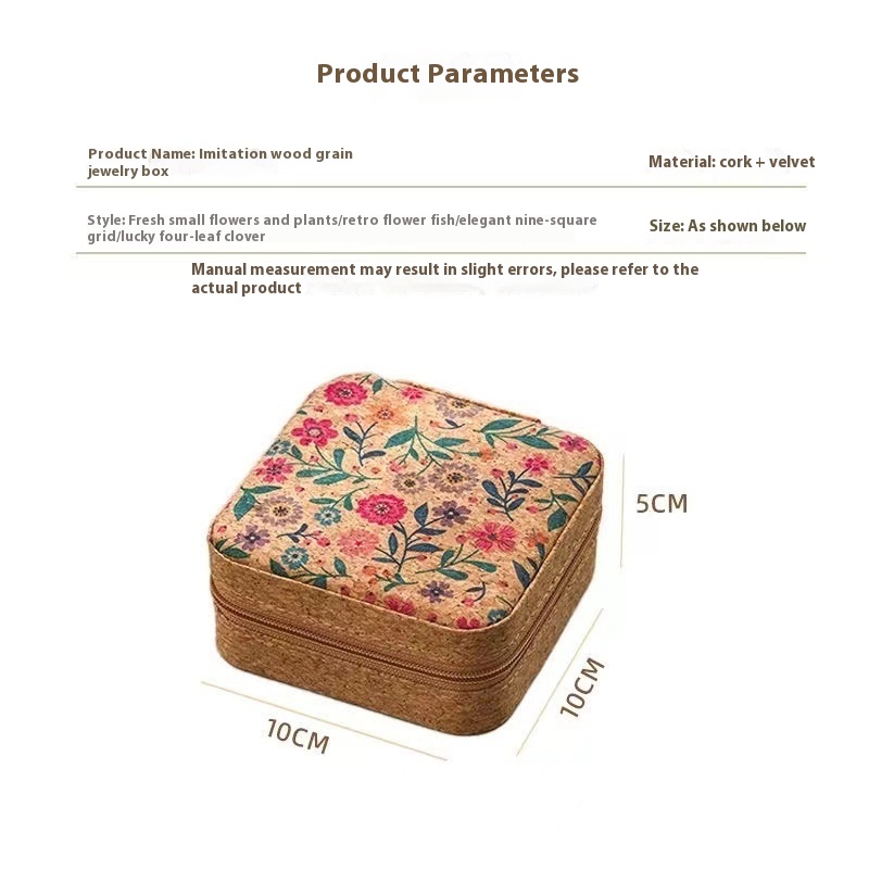 Title 12, Original Advanced Cork Jewelry Box Portable Tra...