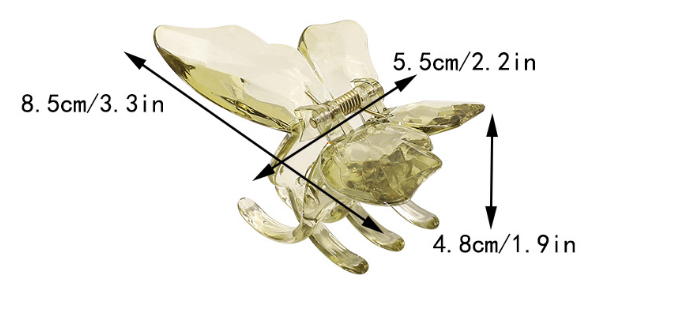 Title 1, Horquillas de mariposa transparentes para mujer...