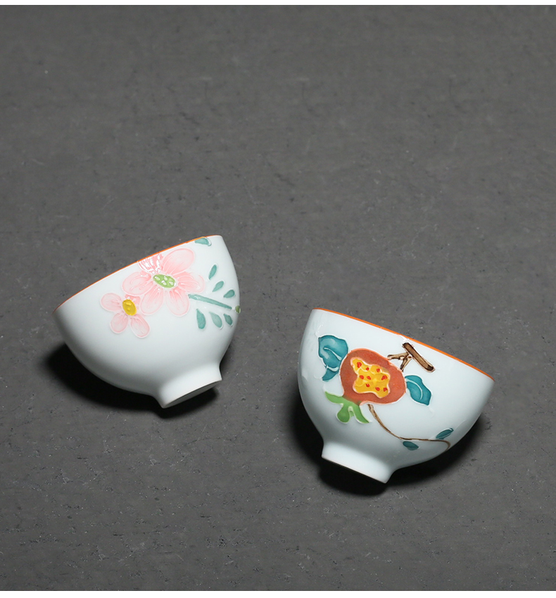 Title 7, Hand-painted Flower Kung Fu Tea Set Ceramic Hou...