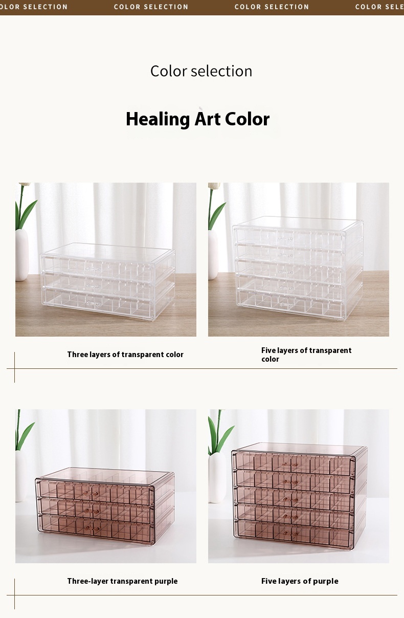 Title 4, Transparent Jewelry Storage Box Multi-layer Lar...