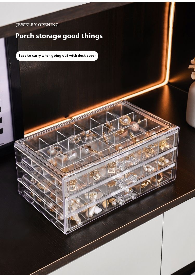 Title 5, Transparent Jewelry Storage Box Multi-layer Lar...