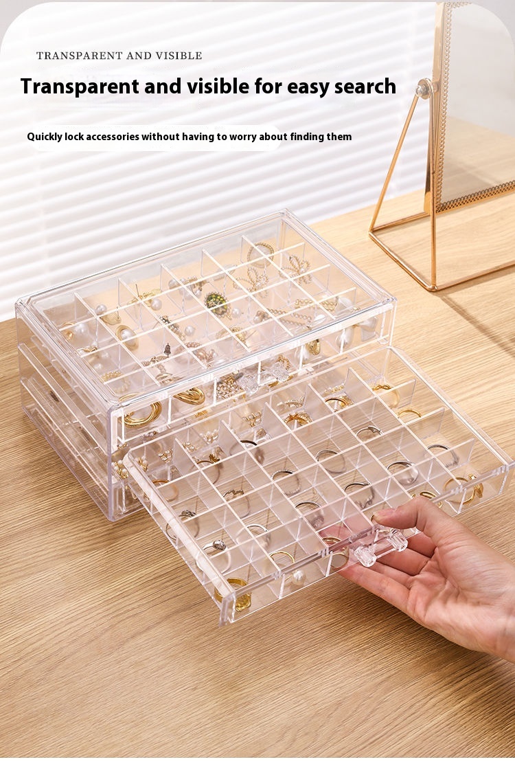 Title 7, Transparent Jewelry Storage Box Multi-layer Lar...