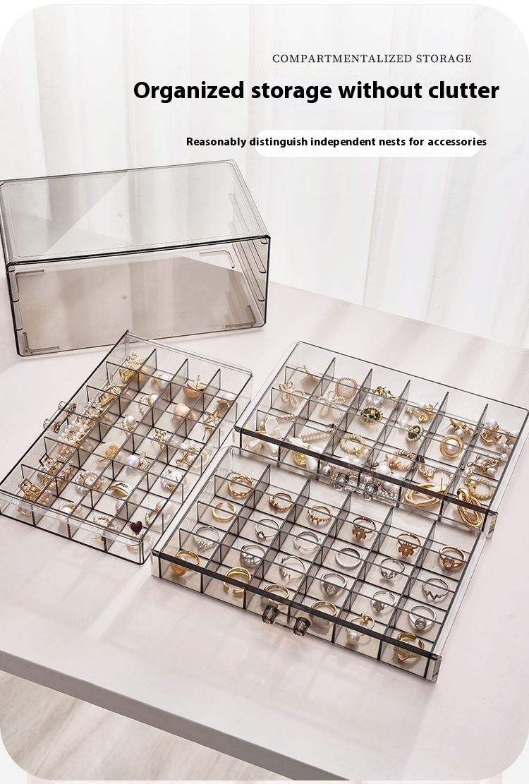 Title 9, Transparent Jewelry Storage Box Multi-layer Lar...