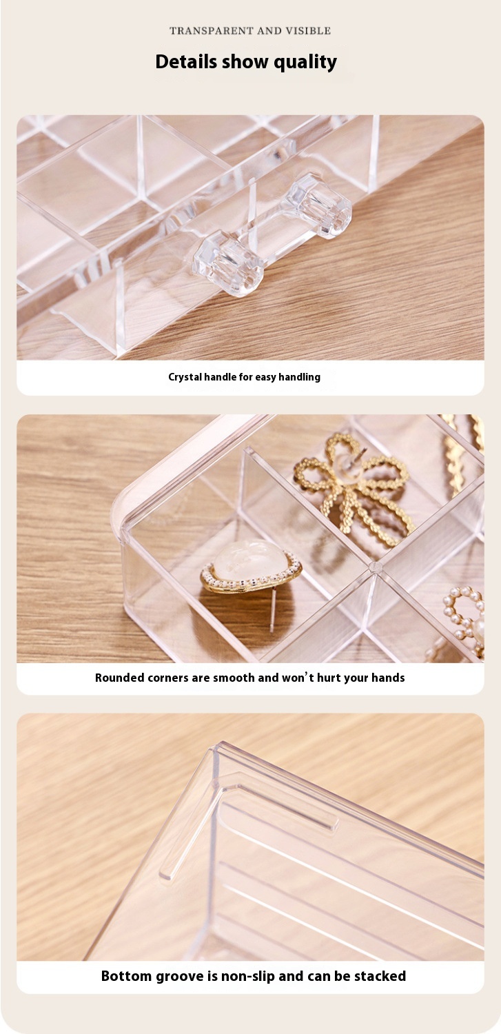 Title 10, Transparent Jewelry Storage Box Multi-layer Lar...