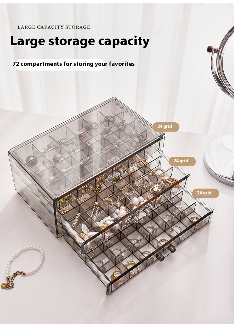 Title 13, Transparent Jewelry Storage Box Multi-layer Lar...