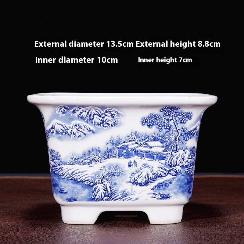 Title 11, Ceramic Flower Pot Large Painted Stickers Lands...