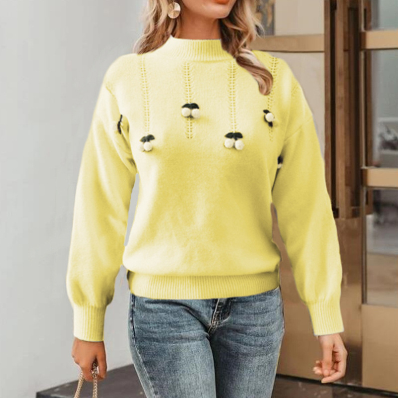 Title 2, Cherry Pullover Long Sleeved Sweater