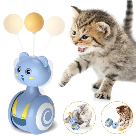 Cat Interactive Feather Toys Pet Bumbler Funny Toy Cats