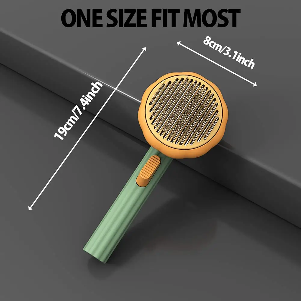 Pet Pumpkin Brush, Grooming Self Cleaning Slicker