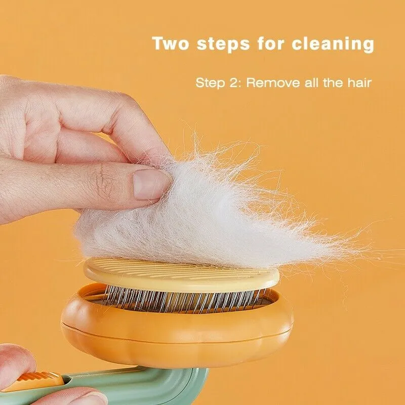 Pet Pumpkin Brush, Pet Grooming Self Cleaning Slicker Brush For Dogs Cats Puppy Rabbit, Cat Brush Grooming Gently Removes Loose Undercoat, Mats Tangled Hair Slicker Brush – image 10